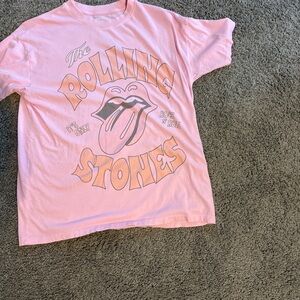 American Eagle Outfitters Pink Rolling Stones Tee